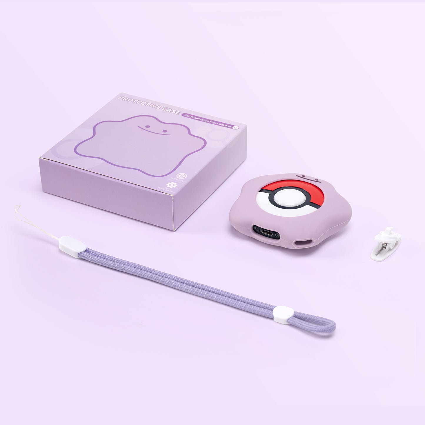 WISHAVEN Ditto Silicone Protective Case for Pokemon GO Plus + 2023