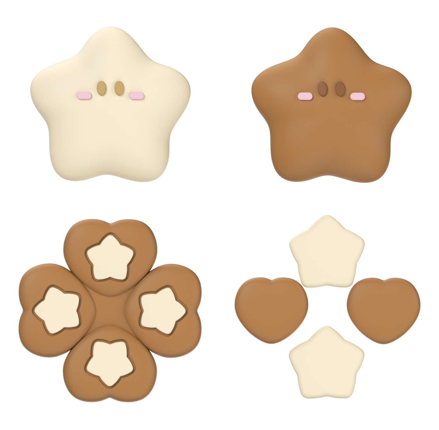 WISHAVEN Star Baby Button Caps