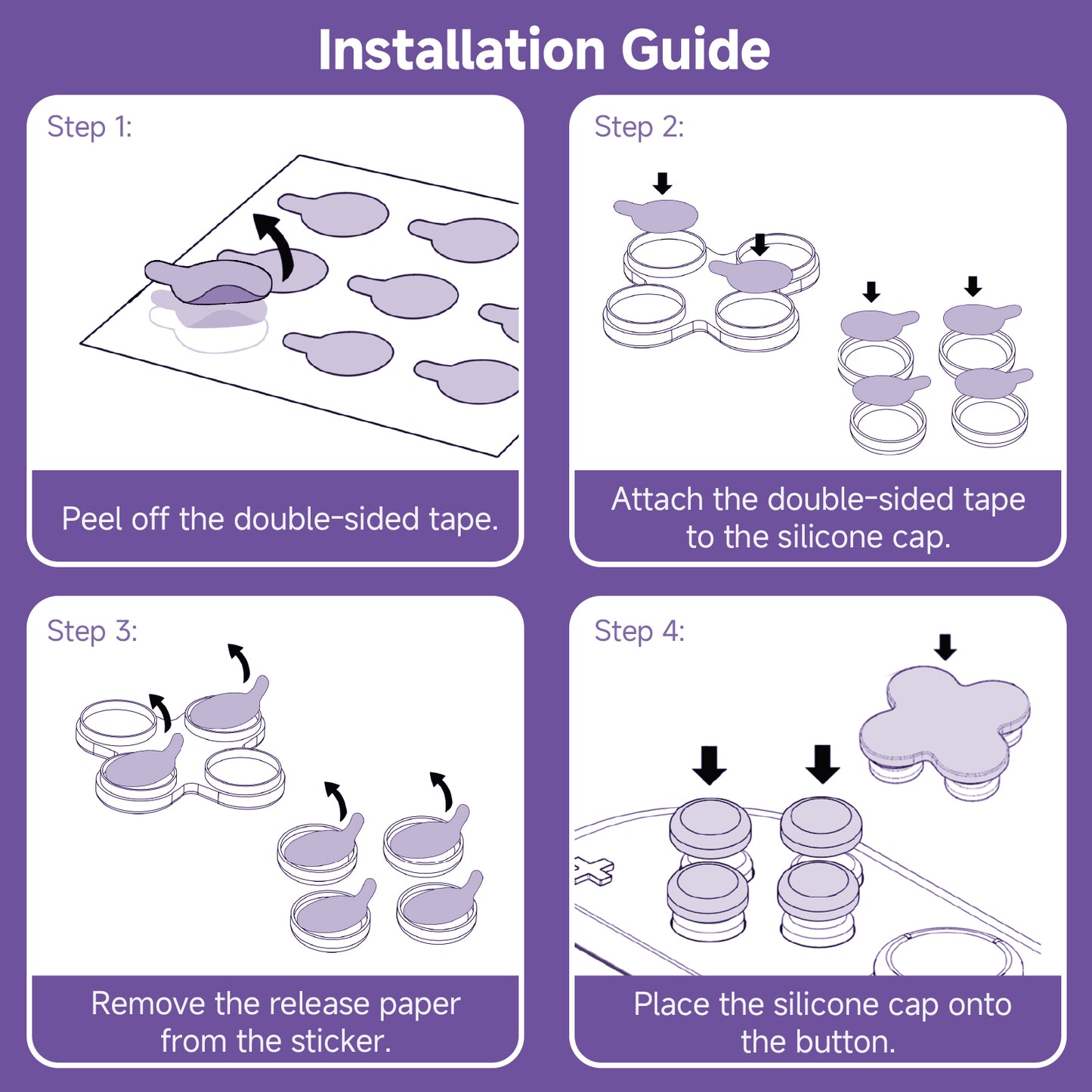 WISHAVEN Gastly Button Caps For Switch 2