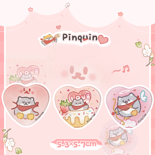 PINQUIN Pink Love Badges