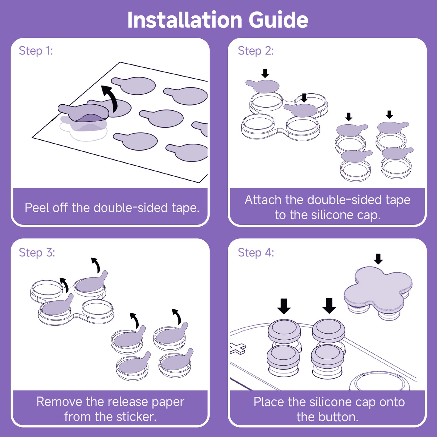 WISHAVEN Candlelight Ghost Button Caps For Switch 2
