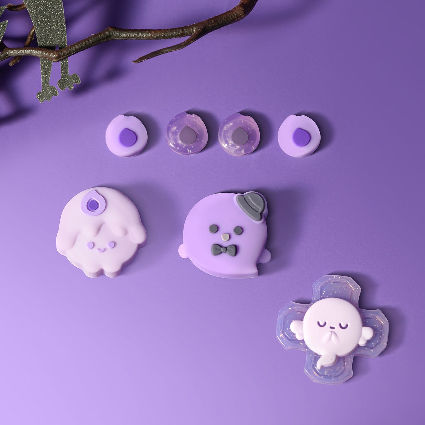 WISHAVEN Candlelight Ghost Button Caps For Switch 2