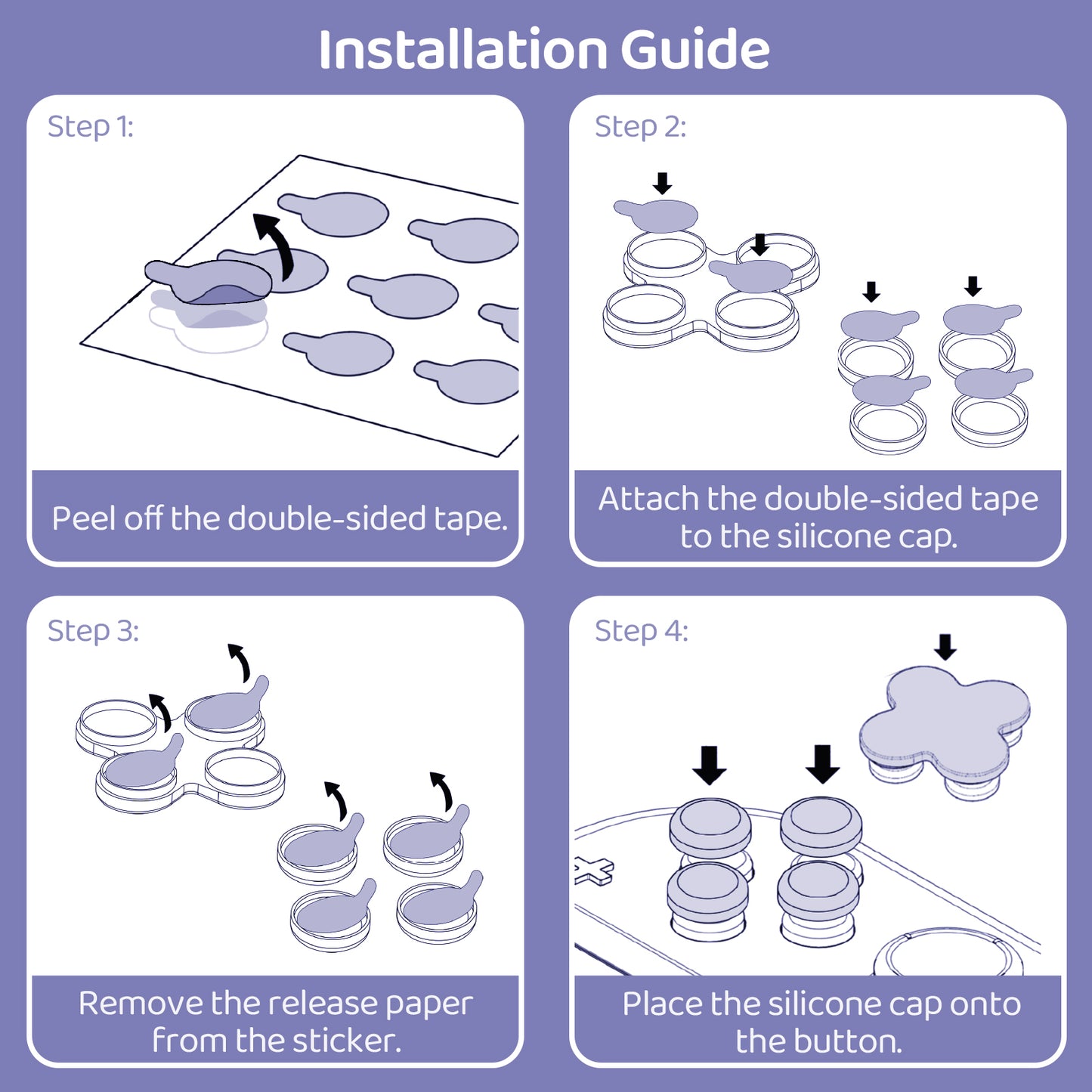WISHAVEN Magical Girl & Cat Button Caps
