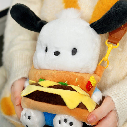 Mcdonalds × Sanrio Pochacco Hamburger Plush Toy Doll