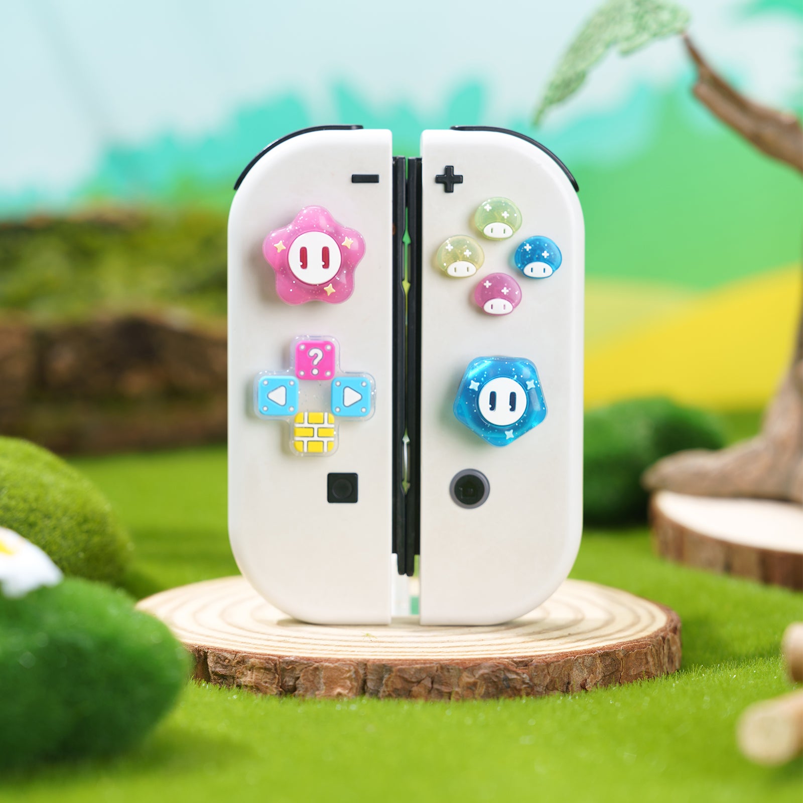 Wishaven Wonder Flower button caps for Nintendo Switch Joy-Con