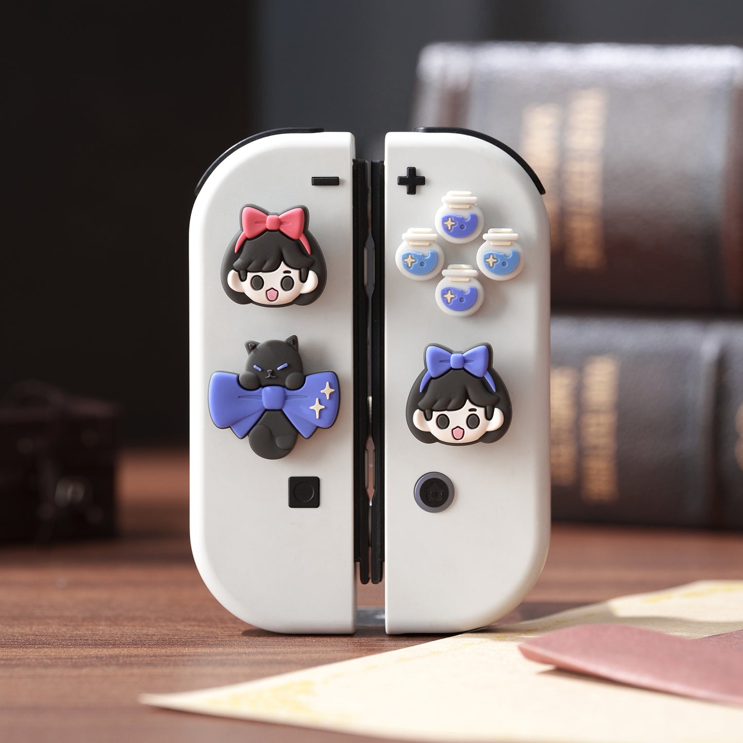 WISHAVEN Magical Girl & Cat Button Caps