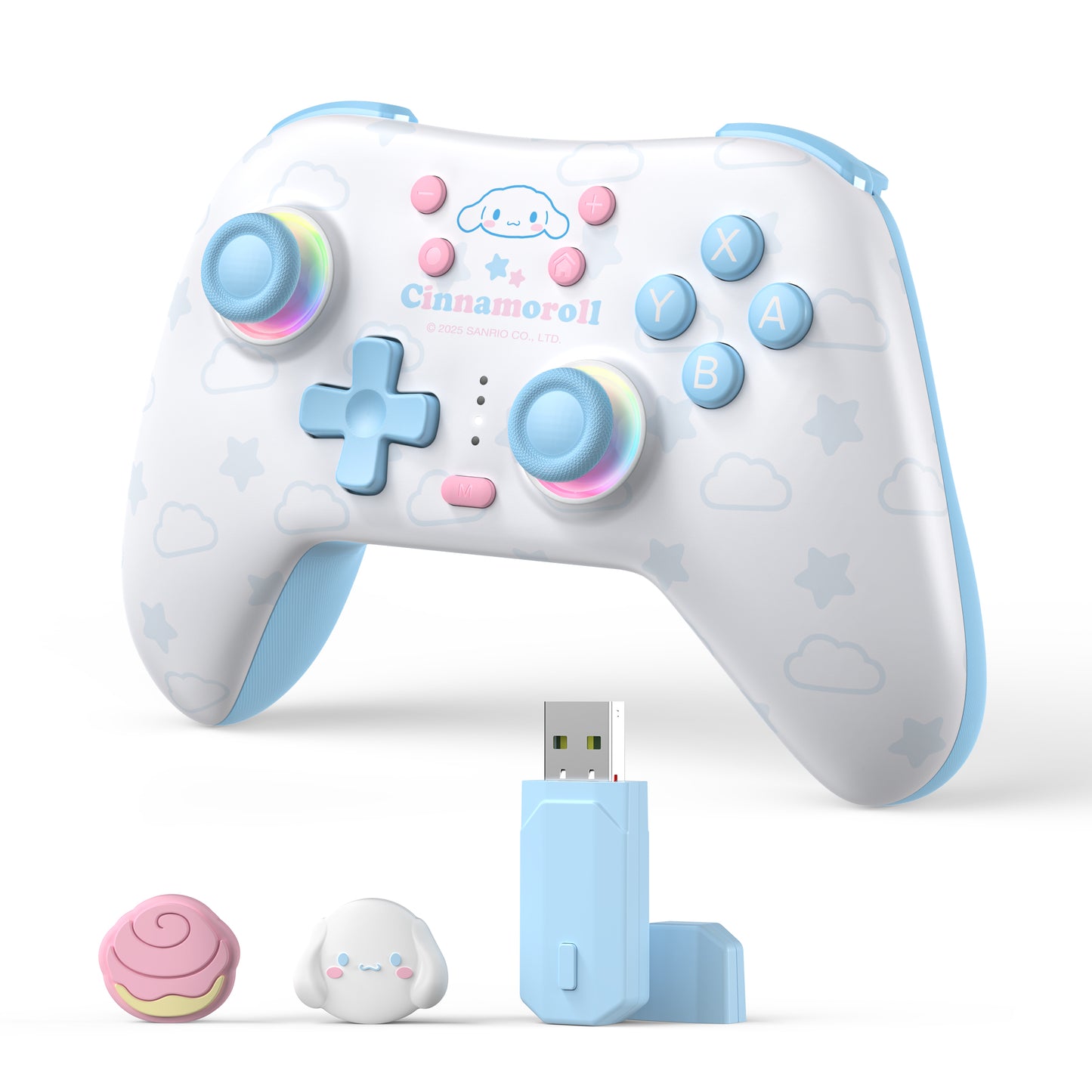 Cinnamoroll & Pompompurin Gamepad with Receiver Set For Switch 2/ 2017/PC