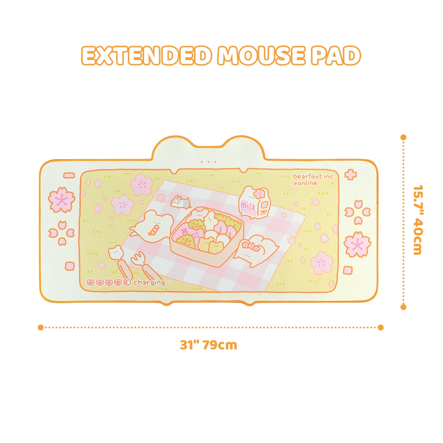 BearFoot & Wishaven Sakura Bear Mouse Pad