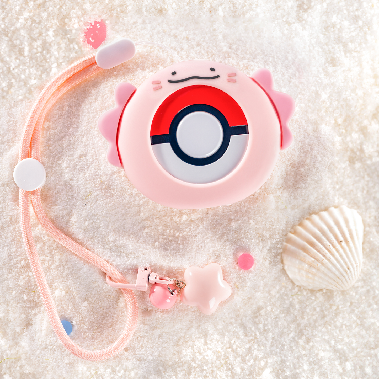 BUBBLELOGUS  Cute Axolotl Silicone Protective Case for Pokemon GO Plus +