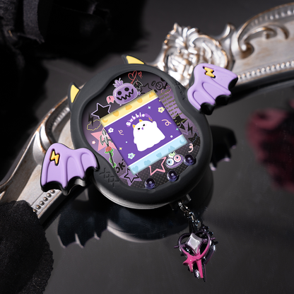 BUBBLELOGUS Purple & Black Dark Edition Devil Silicone Protective Case for Tamagotchi Uni