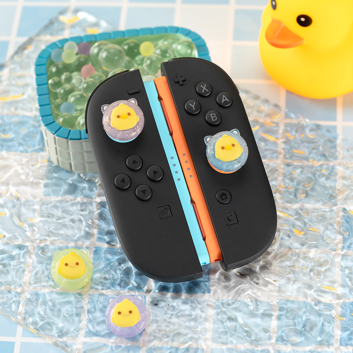 WISHAVEN Swimming Duck Thumb Grip Caps For Switch 2