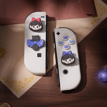 WISHAVEN Magical Girl & Cat Button Caps