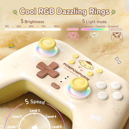 Cinnamoroll & Pompompurin Gamepad with Receiver Set For Switch 2/ 2017/PC
