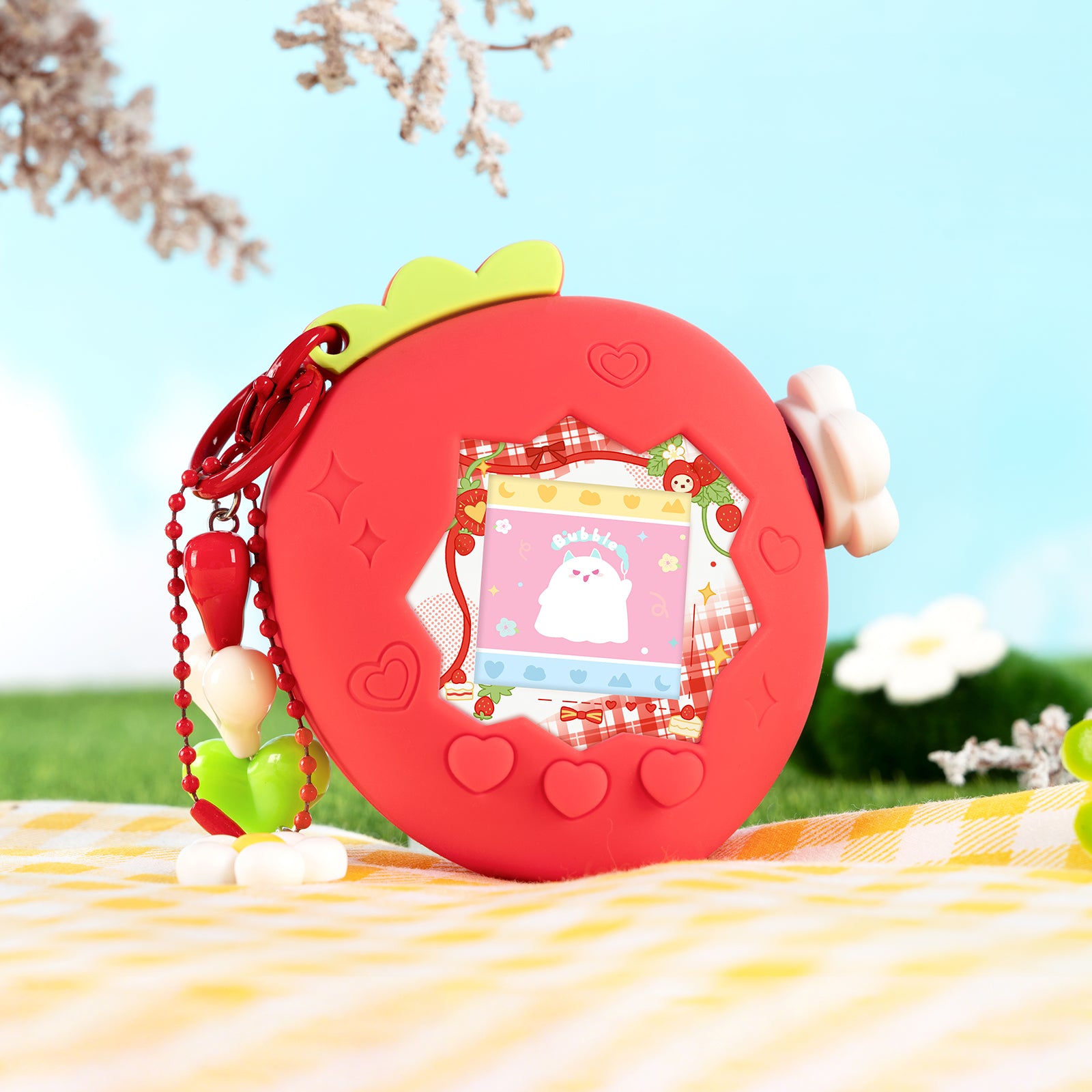 たまごっちパラダイス ピンクランド BUBBLELOGUS ケース BUBBLELOGUS Strawberry Paradise Silicone Protective Case for
