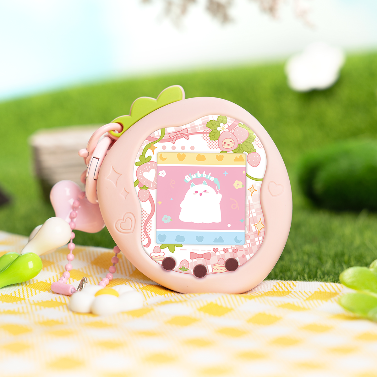 BUBBLELOGUS  Strawberry Silicone Protective Case for Tamagotchi Uni