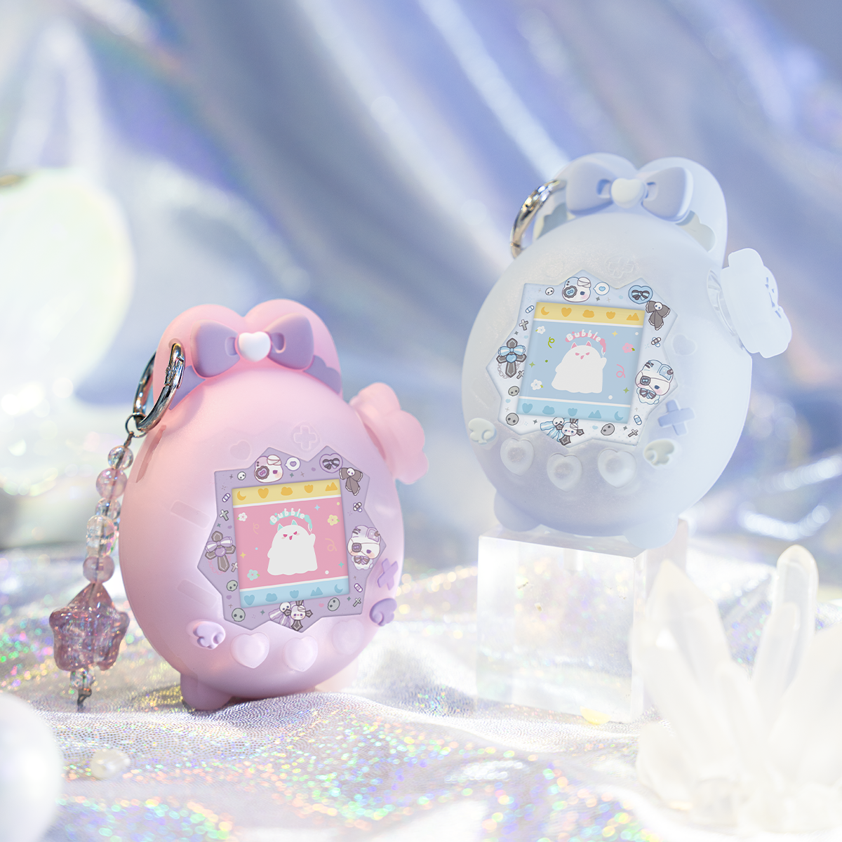 BUBBLELOGUS Esther Bunny Iridescent Protective Case for Tamagotchi Paradise