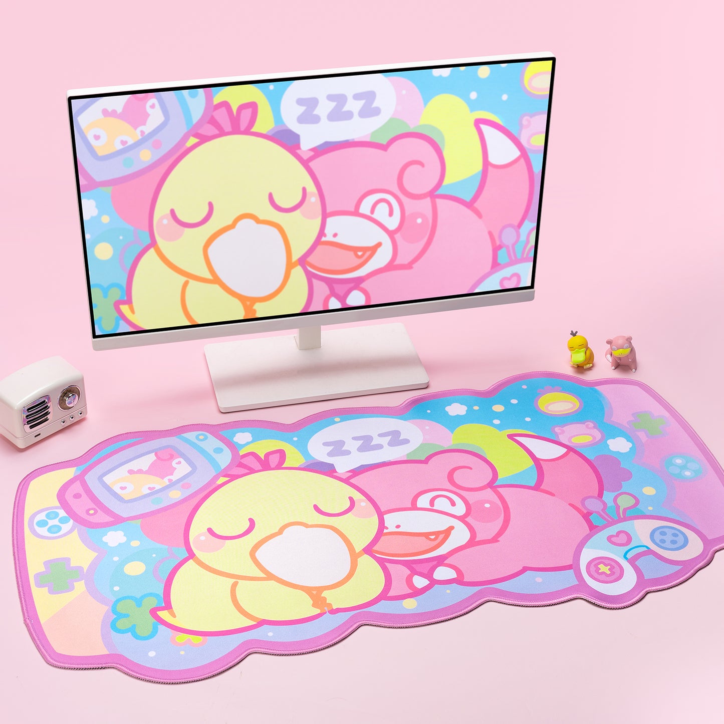 WISHAVEN Psyduck & Slowbro Best Friend Mouse Pad