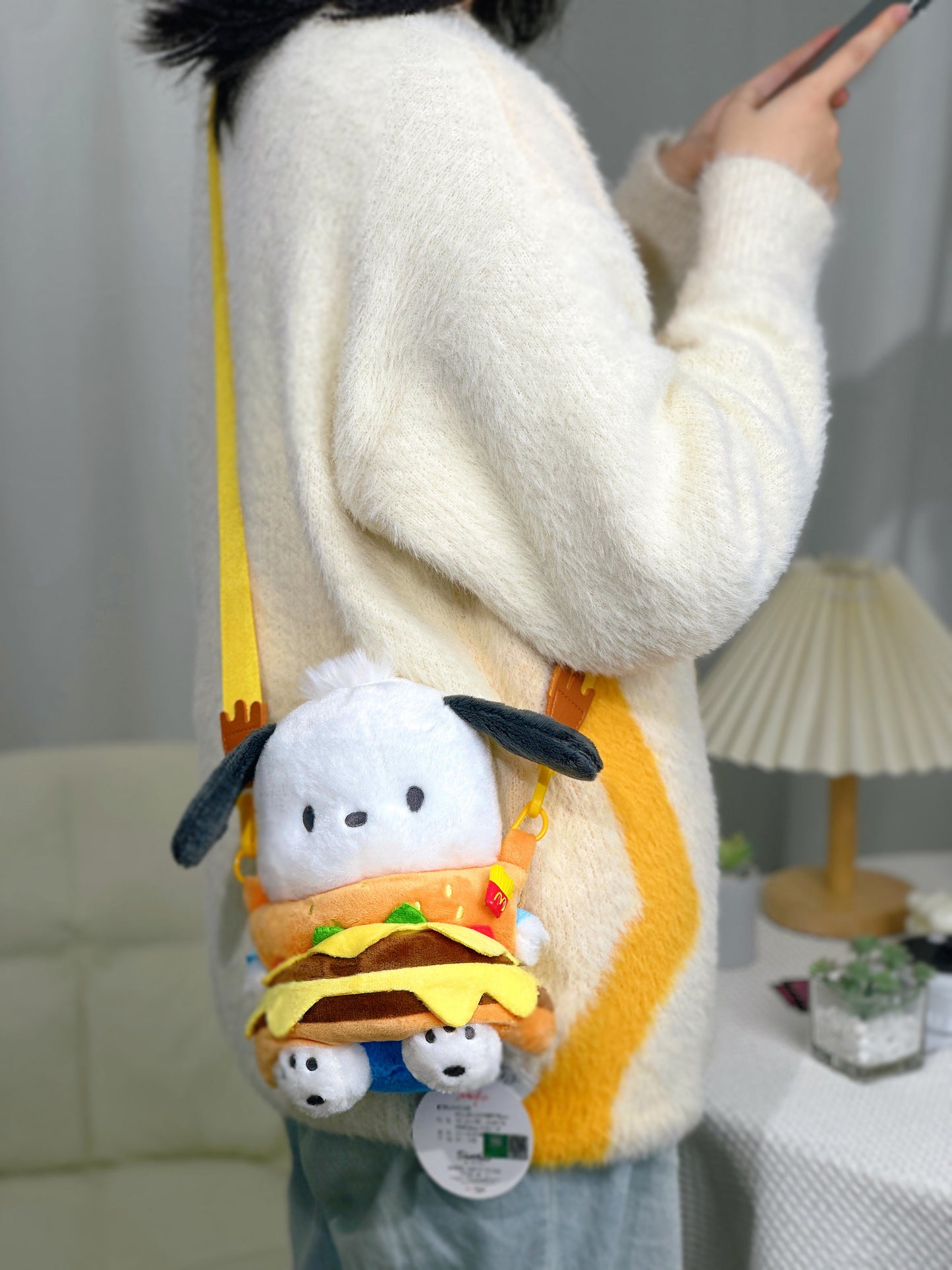 Mcdonalds × Sanrio Pochacco Hamburger Plush Toy Doll