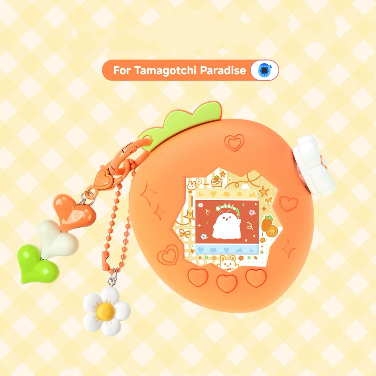 BUBBLELOGUS Strawberry Paradise Silicone Protective Case for Tamagotchi Paradise