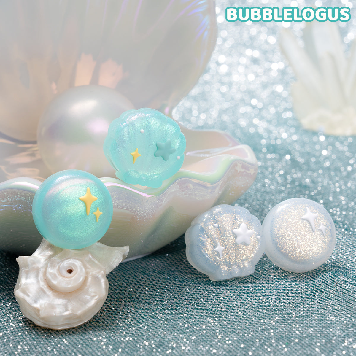 BUBBLELOGUS Pearl Seashell Knob Cover for Tamagotchi Paradise