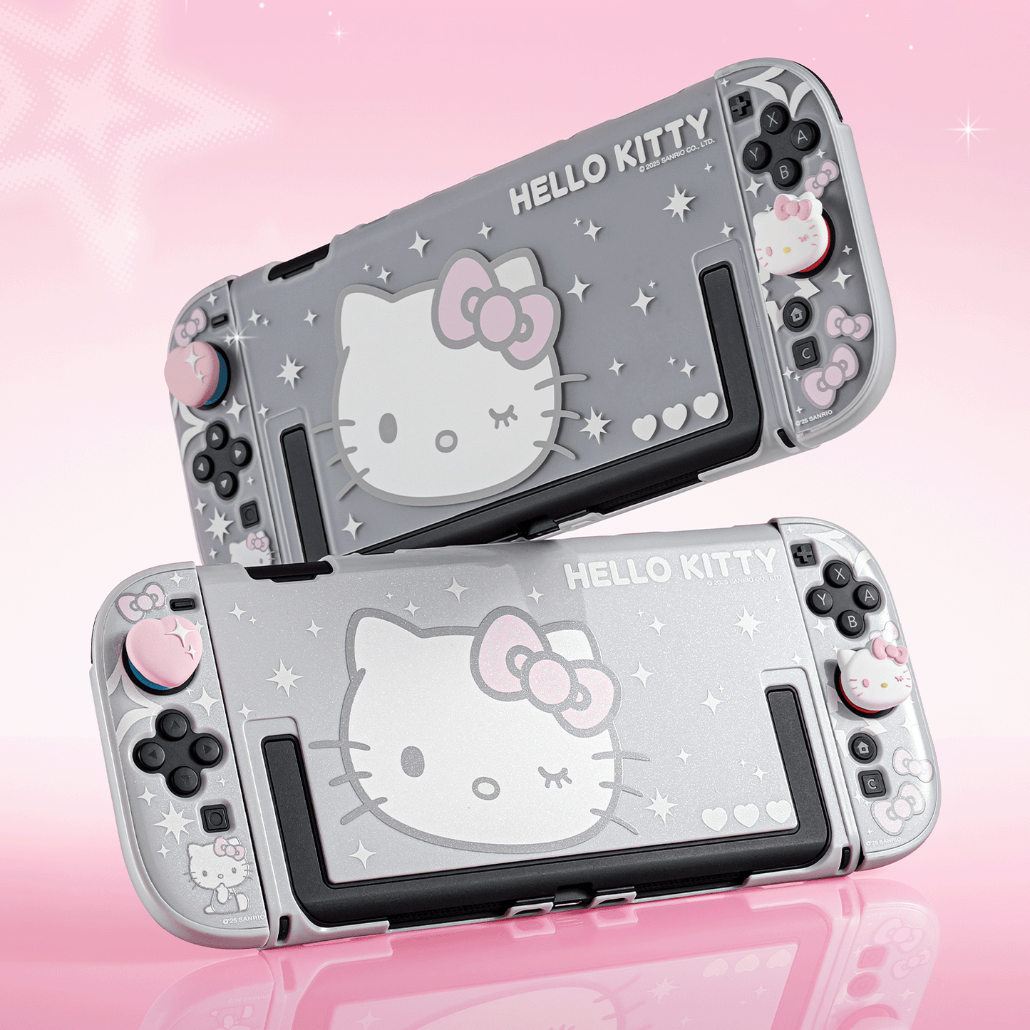 GeekShare Hello Kitty Sparkling Silver Heart Collection for Switch 2