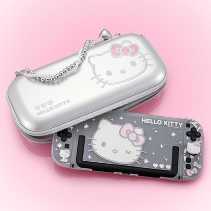 GeekShare Hello Kitty Sparkling Silver Heart Collection for Switch 2