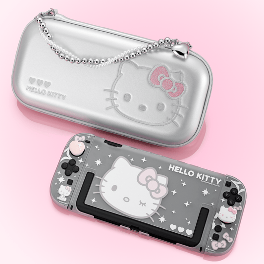 GeekShare Hello Kitty Sparkling Silver Heart Collection for Switch 2
