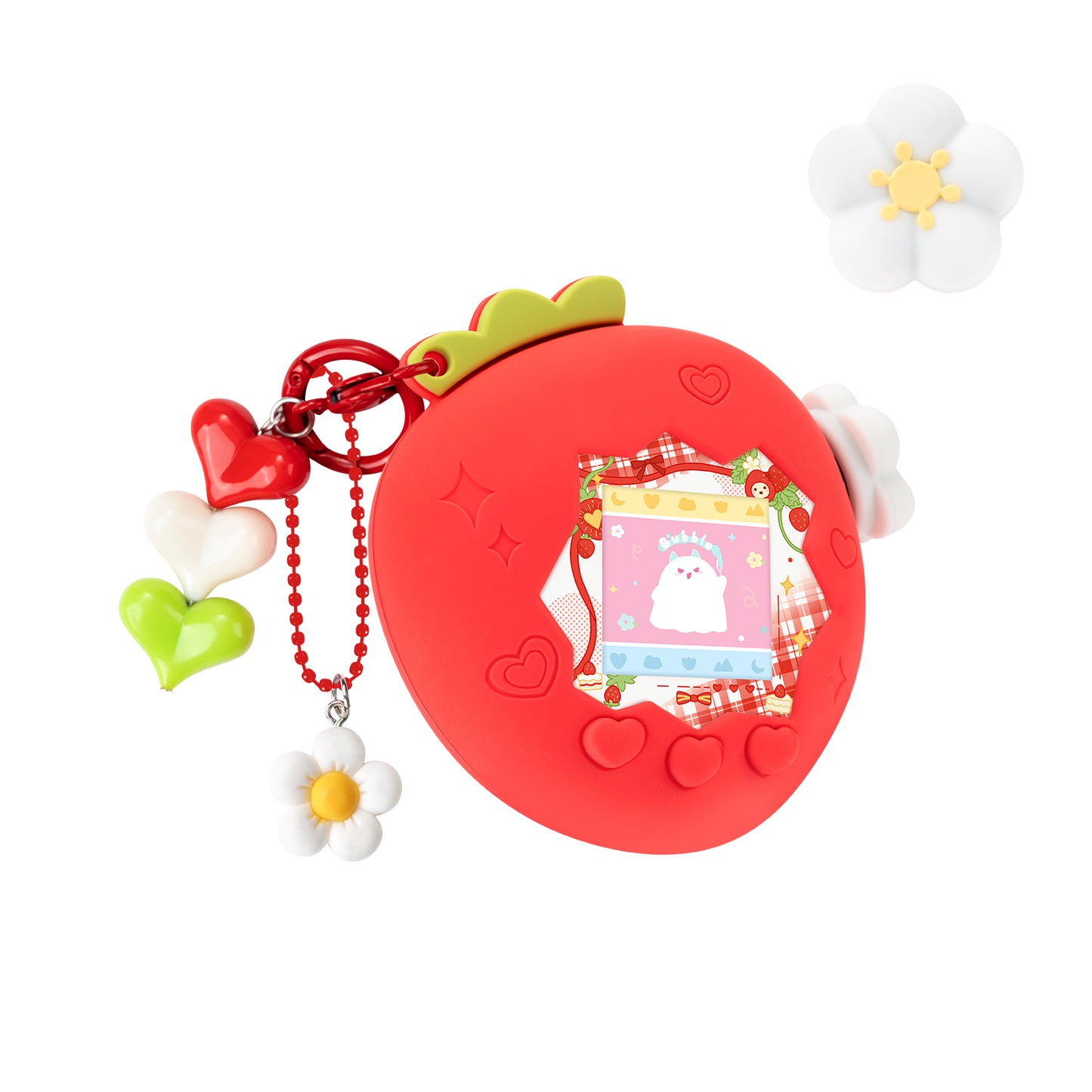BUBBLELOGUS Strawberry Paradise Silicone Protective Case for Tamagotchi Paradise