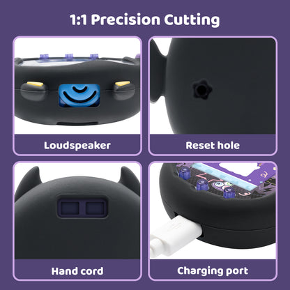 BUBBLELOGUS Purple & Black Dark Edition Devil Silicone Protective Case for Tamagotchi Uni