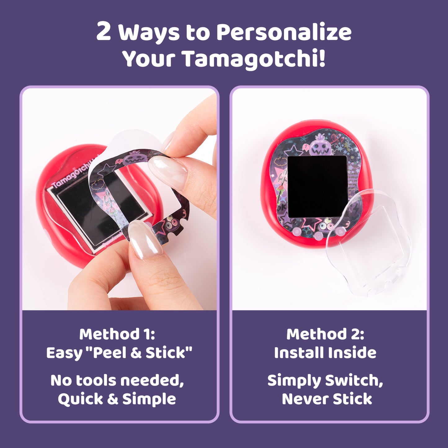 BUBBLELOGUS Purple & Black Dark Edition Devil Silicone Protective Case for Tamagotchi Uni