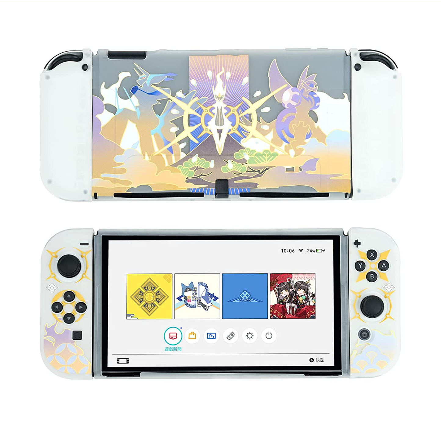 YOCORE Nintendo Switch OLED 用保護ケース 耐久性のある保護シェルカバー Nintendo Switch OLED および Joy-Con に対応（アルセウス）