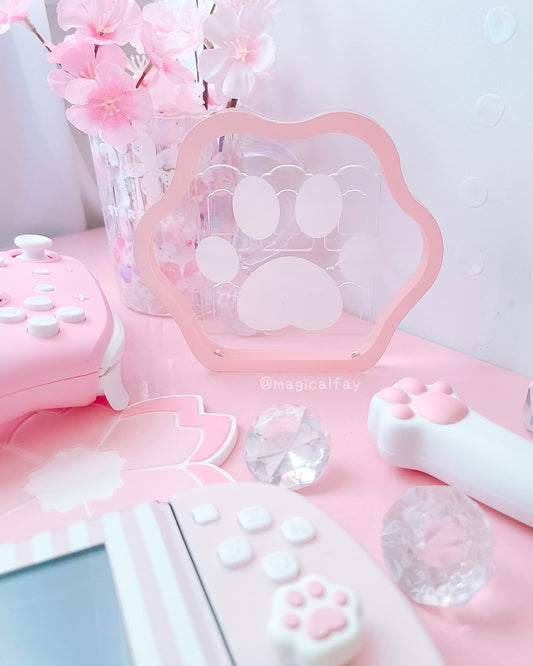 Wishaven Cat Paw Transparent Acrylic Game Card Case