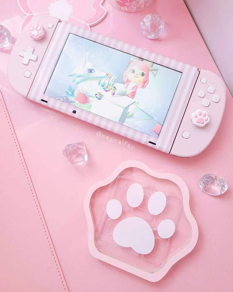 Wishaven Cat Paw Transparent Acrylic Game Card Case